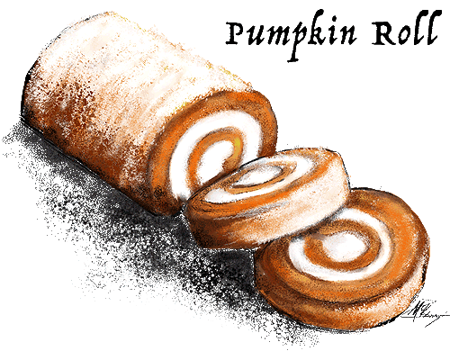 pumpkin roll illustration