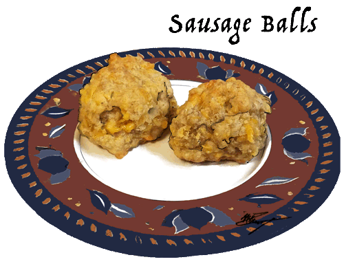 sausage balls illustration